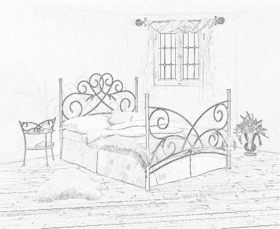 Romantický polkurhový nočný stolík 